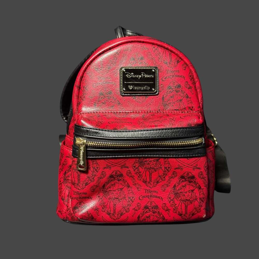 Disney Parks Loungefly Pirates of the Caribbean Redd Mini Backpack Red